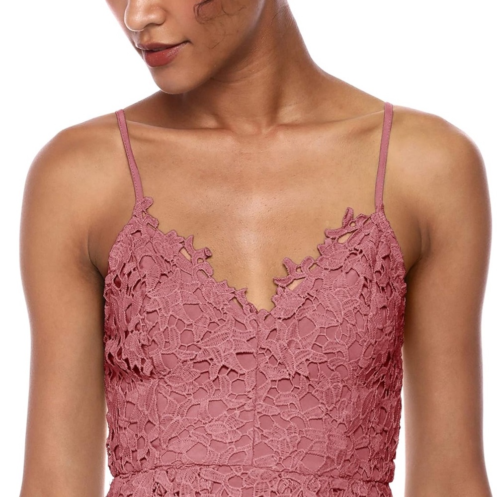 ASTR Elegant Lace Midi Dress in Pink SIZE S - Picture 3 of 14
